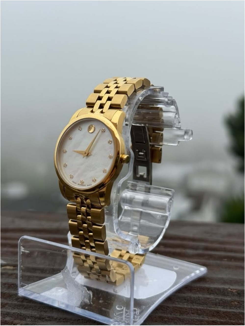 Movado Swiss Made Gold-Tone Bracelet Watch Sapphire Crystal